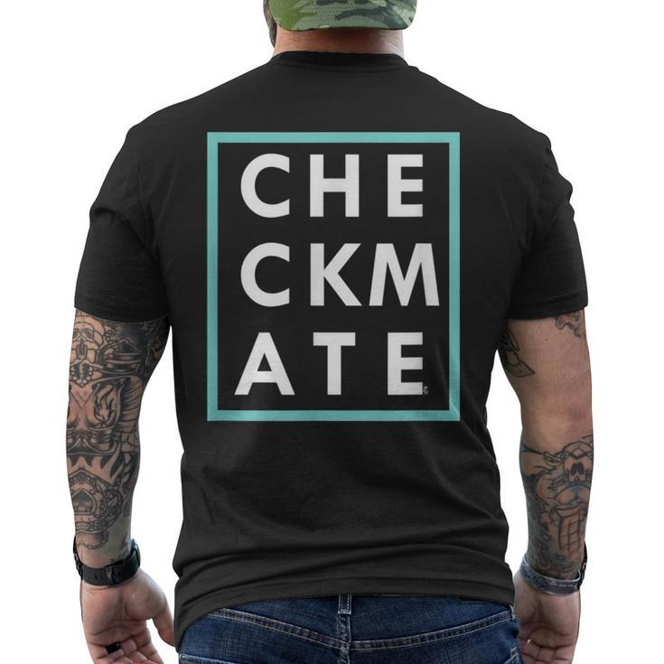 Chess Player Checkmate Checker Game Strategy Men's T-shirt Back Print