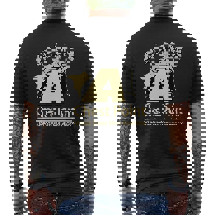 Chest Point Mass Academy Weightlifting Bodybuilding Gym Mens Back Print T-shirt