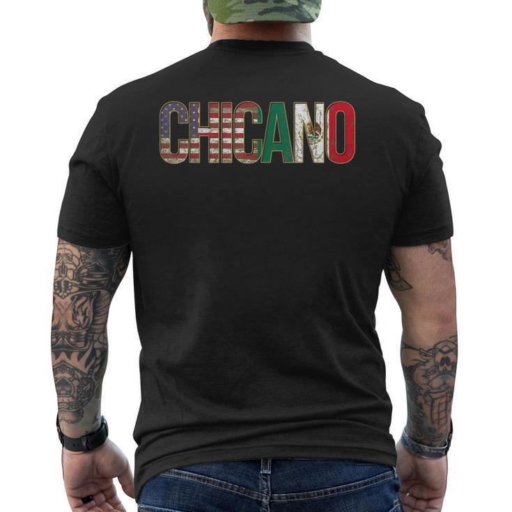 Chicano American Mexican Patriotic Chicano Men's T-shirt Back Print