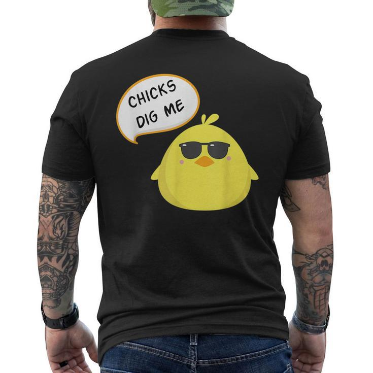 Chicks Dig MeFunny Happy Easter Cute Gift Mens Back Print T-shirt