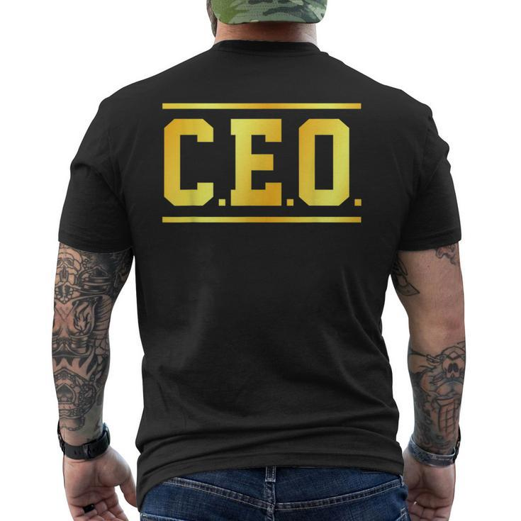 Chief Executive Officer Entrepreneur Ceo Men's T-shirt Back Print