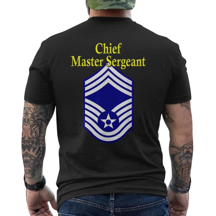 Chief Master Sergeant Air Force Rank Insignia Men's T-shirt Back Print