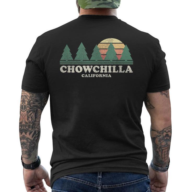 Chowchilla Ca Vintage Throwback Retro 70S Men's T-shirt Back Print