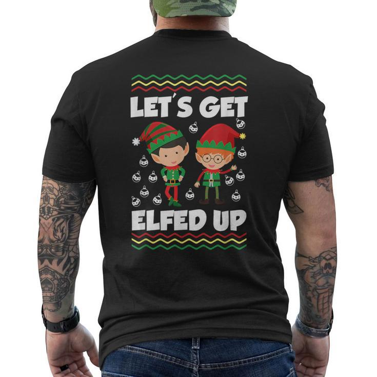 Christmas Elf Santa Ugly Christmas Men's T-shirt Back Print