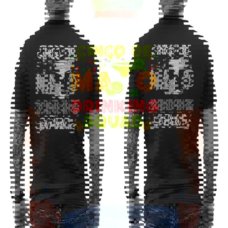 Cinco De Mayo Drinking Squad Cinco De Mayo Fiesta Party Mens Back Print T-shirt