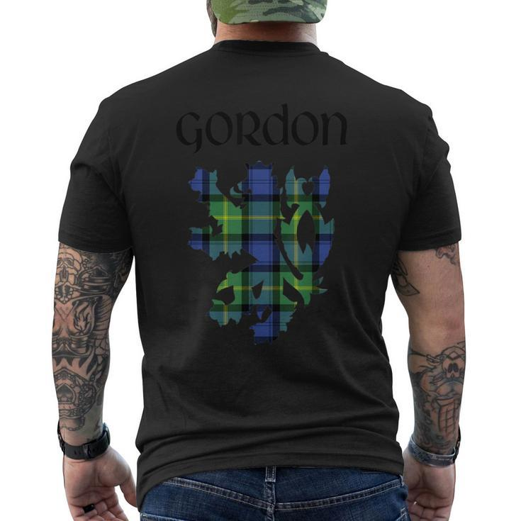 Clan Gordon Old Tartan Scottish Family Name Scotland Pride Men's Back Print T-shirt