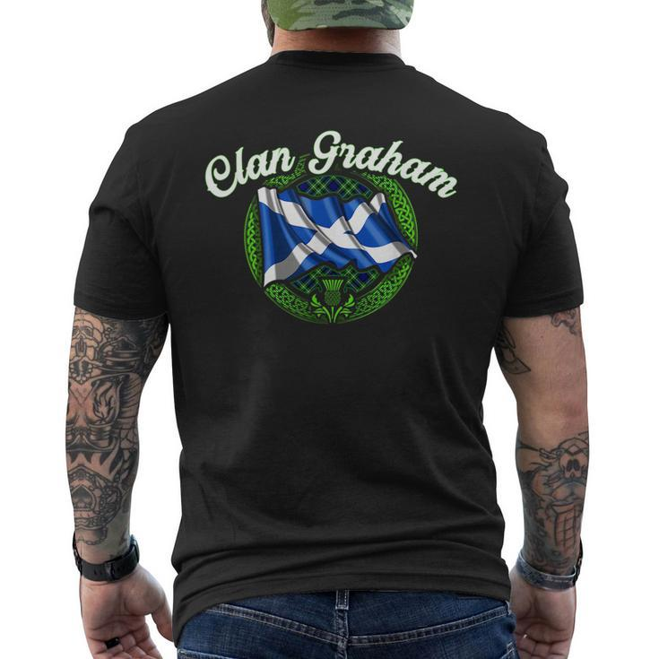 Clan Graham Tartan Scottish Last Name Scotland Flag Funny Last Name Designs Funny Gifts Mens Back Print T-shirt