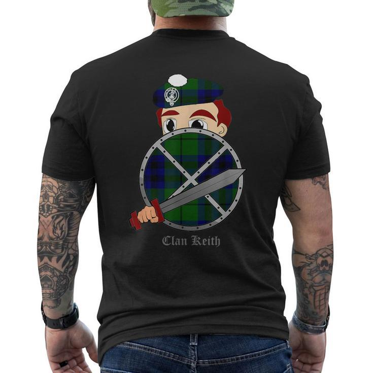 Clan Keith Surname Last Name Scottish Tartan Crest Funny Last Name Designs Funny Gifts Mens Back Print T-shirt