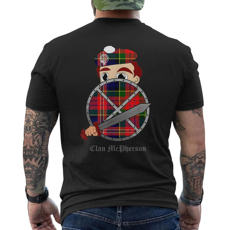 Clan Mcpherson Surname Last Name Scottish Tartan Crest Funny Last Name Designs Funny Gifts Mens Back Print T-shirt