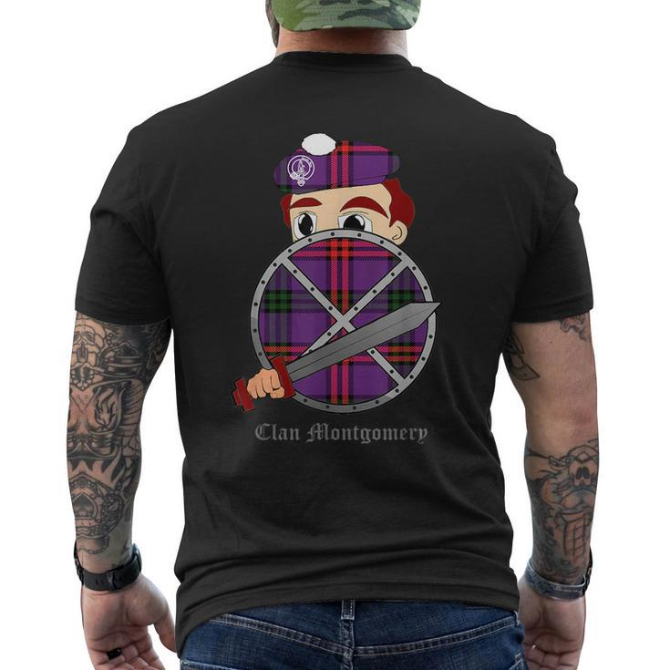 Clan Montgomery Surname Last Name Scottish Tartan Crest Funny Last Name Designs Funny Gifts Mens Back Print T-shirt