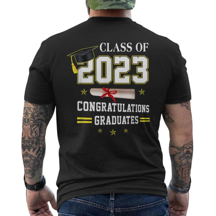 Class Of 2023 Congratulations Graduates Graduation Student Men's Back Print T-shirt