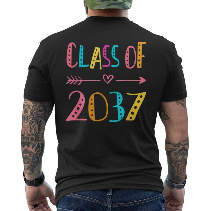 Class Of 2037 Pre-K Graduate Preschool Graduation Mens Back Print T-shirt