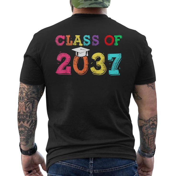 Class Of 2037 Pre K Graduate Preschool Graduation Men's T-shirt Back Print