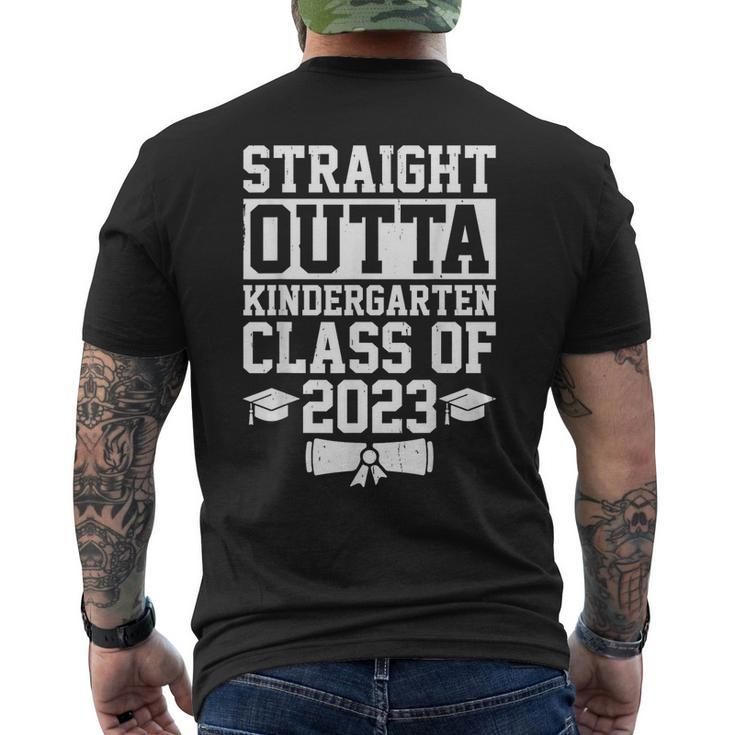Class Of 2023 Funny Straight Outta Kindergarten Graduation Mens Back Print T-shirt