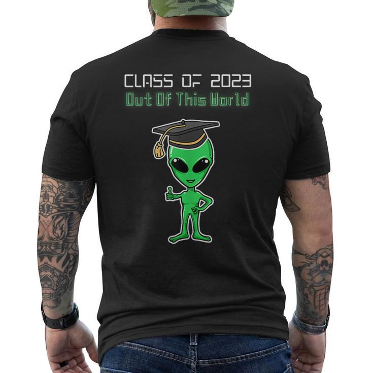 Class Of 2023 Graduation Alien Graduate Funny Grad Sci Fi  Mens Back Print T-shirt