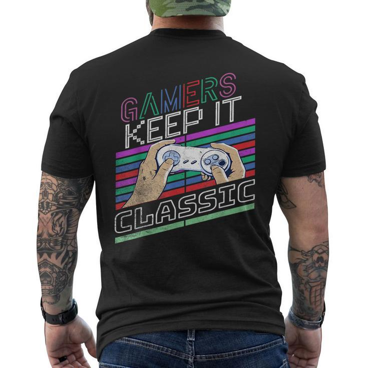 Classic Gamer Keep It Classic Gaming 80S 90S Vintage Cool Mens Back Print T-shirt