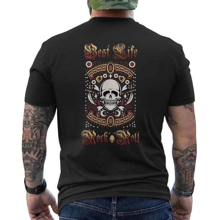 Classic Rock Style And Skull Theme For Rock Summer  Mens Back Print T-shirt