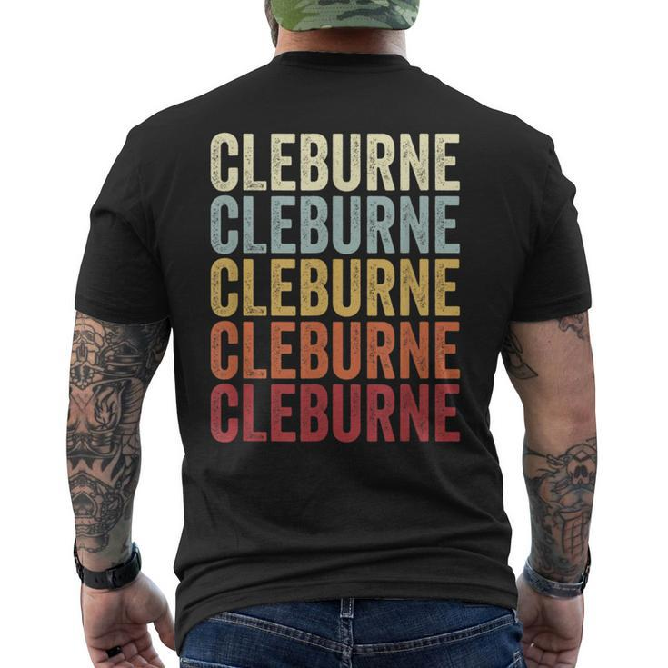 Cleburne Texas Cleburne Tx Retro Vintage Text Men's T-shirt Back Print