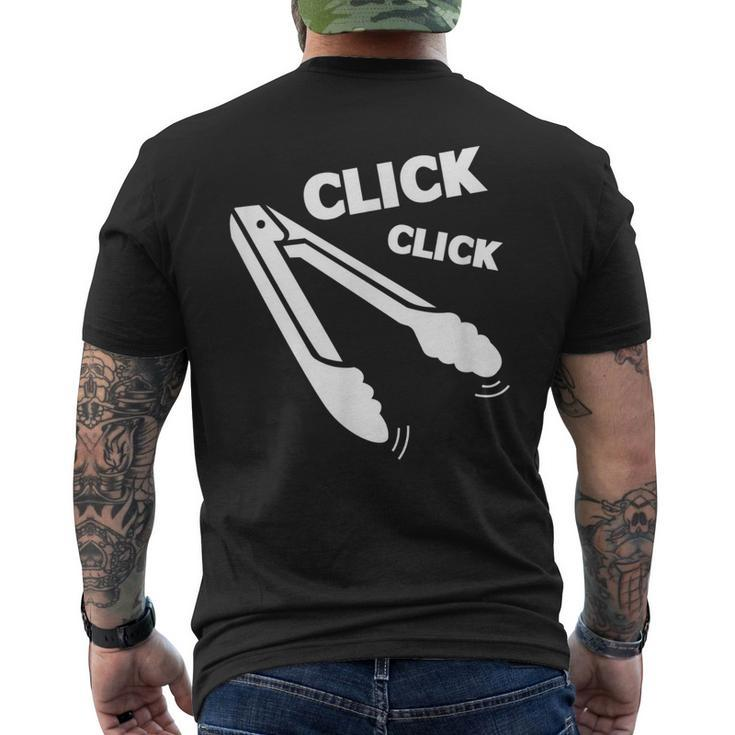 Click Click Tongs Bbq Barbecue Funny  Mens Back Print T-shirt