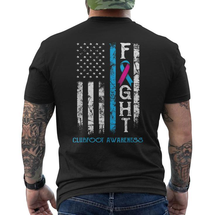 Clubfoot Warrior Us Flag Men's T-shirt Back Print