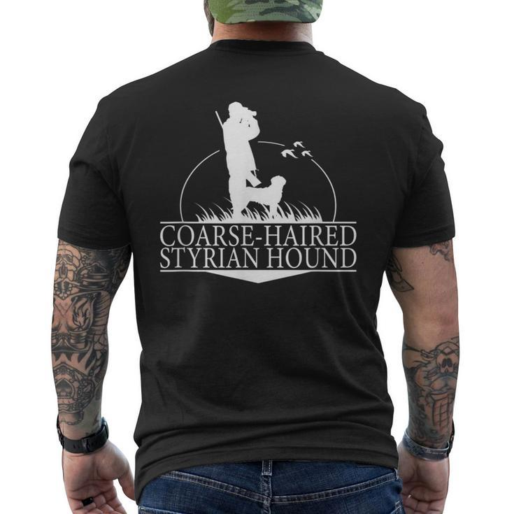Coarse-Haired Styrian Hound Hound Dog Hunter Hunting Dog Men's T-shirt Back Print