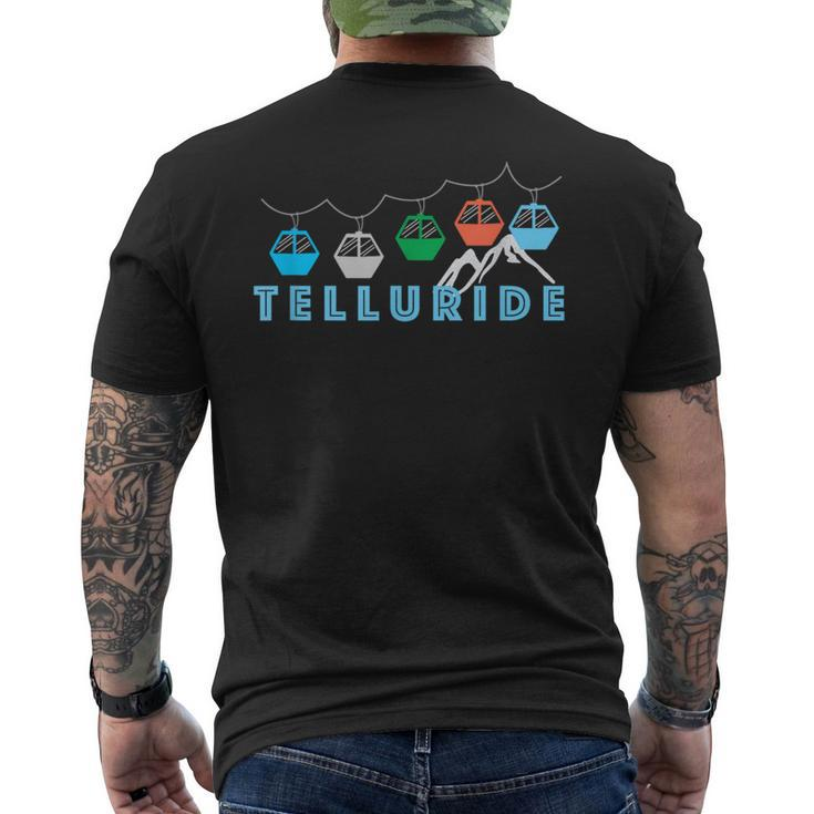 Colorado Ski Mountain Gondola Telluride Men's T-shirt Back Print