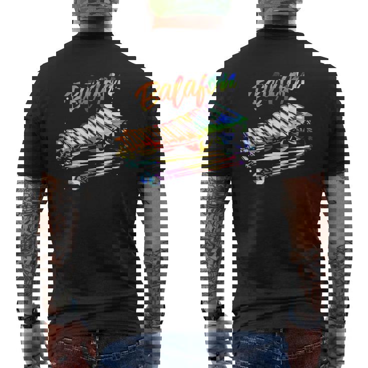 Colorful Balafon Xylophone African Music Instrument Men's T-shirt Back Print