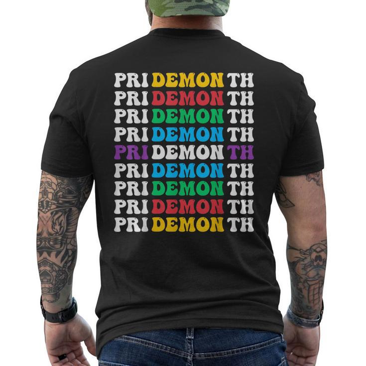 Colorful Gay Pride Lgbt June Month Pride Month Demon  Mens Back Print T-shirt