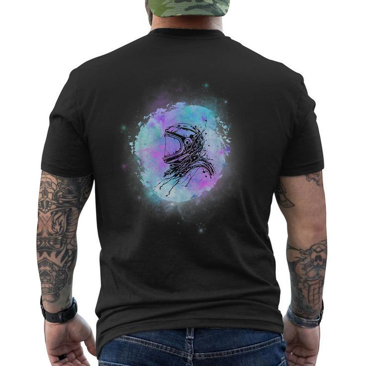 Colorful Space Astronaut Nebula Cloud Galaxy Space Funny Gifts Mens Back Print T-shirt