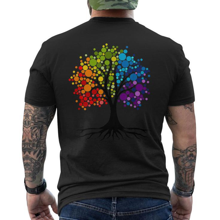 Colorful Tree Dot Day 2023 Dot Men's T-shirt Back Print
