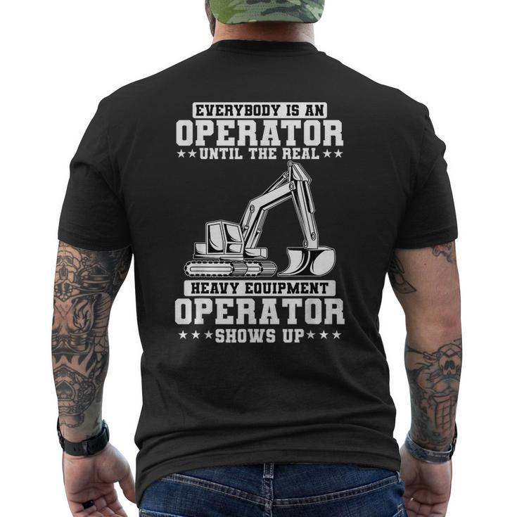 Construction Worker Excavator Heavy Equipment Operator  Construction Funny Gifts Mens Back Print T-shirt