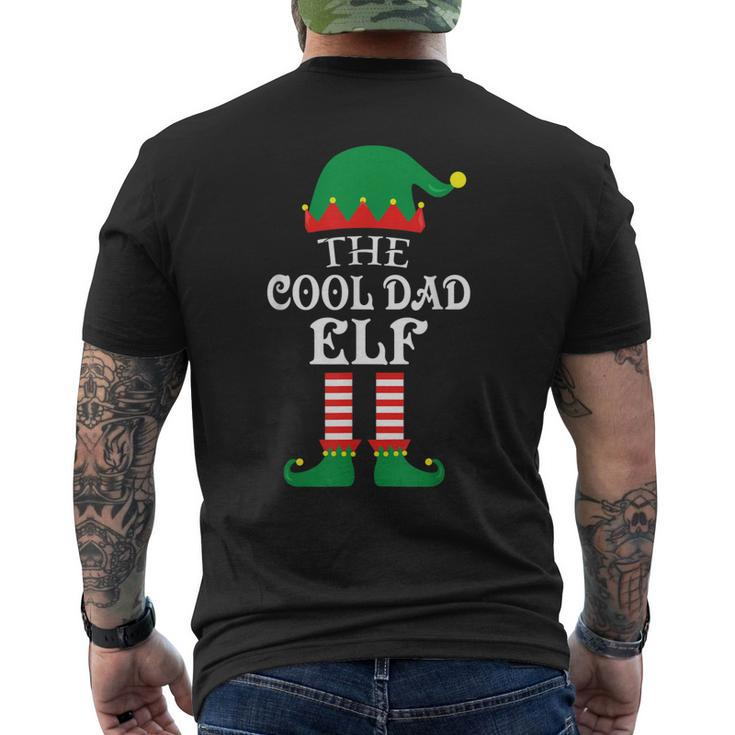 The Cool Dad Elf Matching Family Group Christmas Pajama Men's Back Print T-shirt