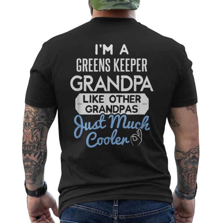 Cool Fathers Day  Greens Keeper Grandpa  Mens Back Print T-shirt