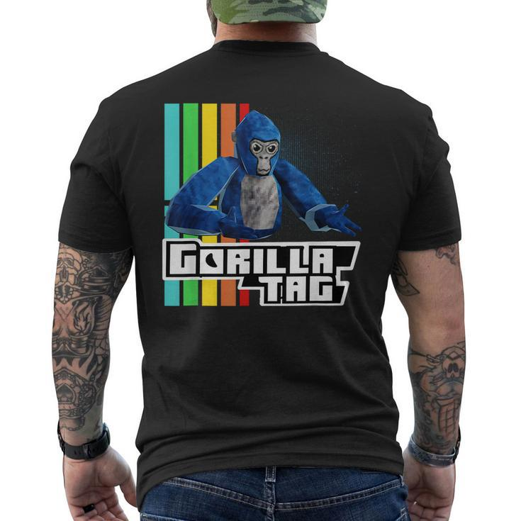 Cool Gorilla Tag Retro Gorilla Tag Monke Vr Gamer Men's T-shirt Back Print