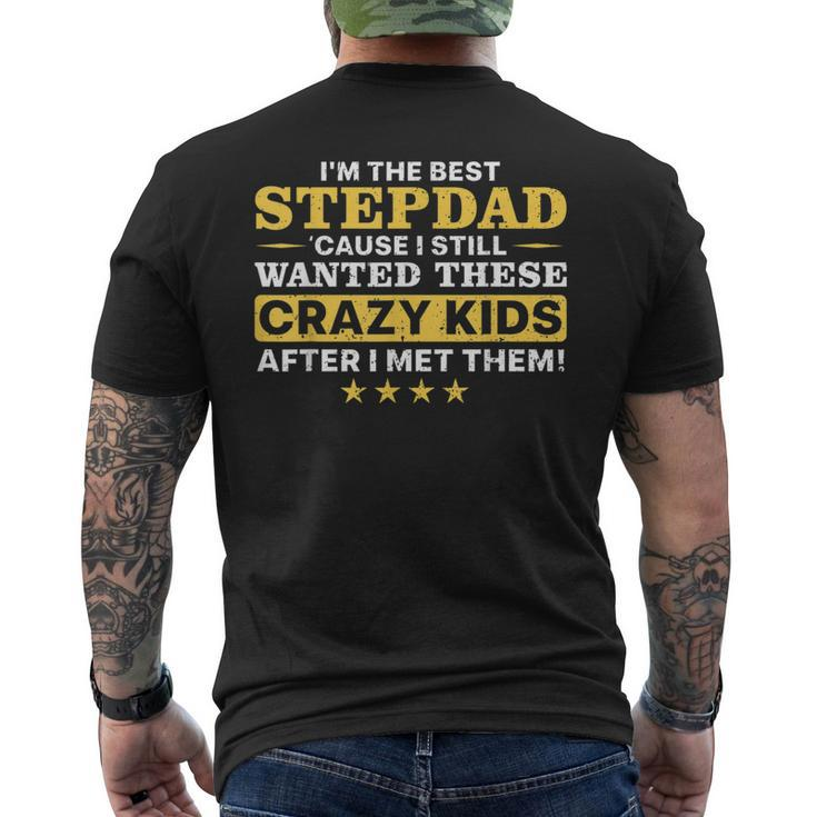 Cool Stepdad For Men Father Step Dad Parenthood Stepfather  Mens Back Print T-shirt
