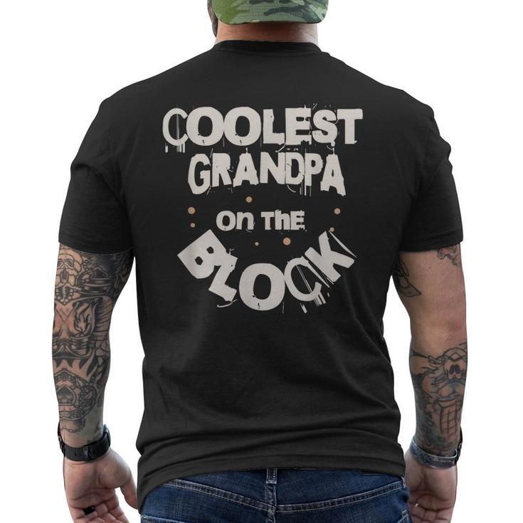 Coolest Grandpa On The Block  Mens Back Print T-shirt