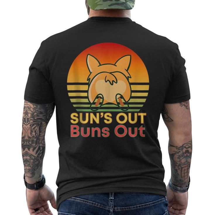 Corgi Dog Beach Day Funny Butt Bootie Shake  Mens Back Print T-shirt