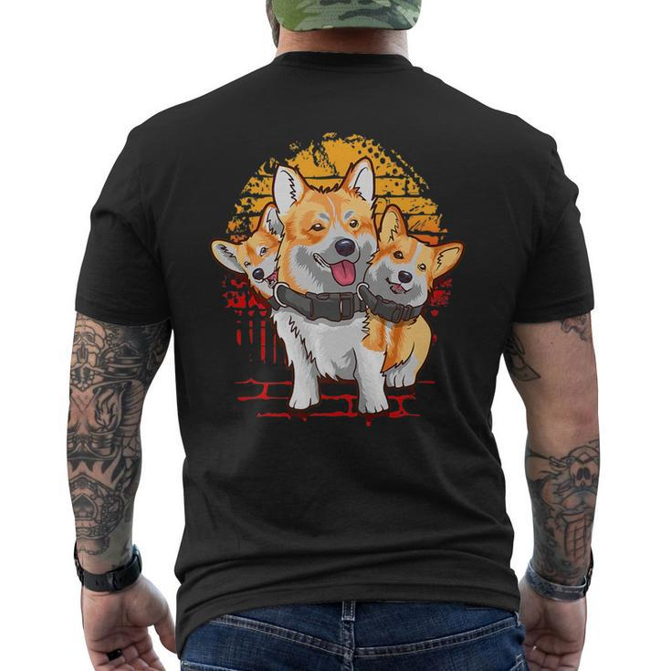 Corgibus | Funny Cute Corgi Dog Lover Graphic Meme   Mens Back Print T-shirt
