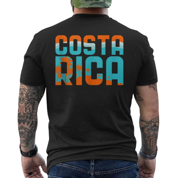 Costa Rica Vacation Souvenir Beach Surfing Travel Gift  Mens Back Print T-shirt