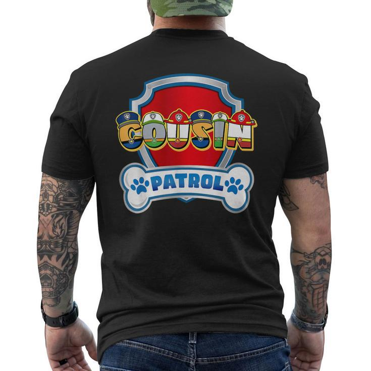 Cousin Of The Birthday Boy Dog Paw Family Decorations Party Men's T-shirt Back Print