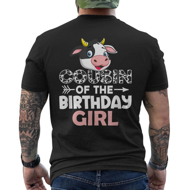 Cousin Of The Birthday Girl Cows Farm Cow Cousin Men's Back Print T-shirt