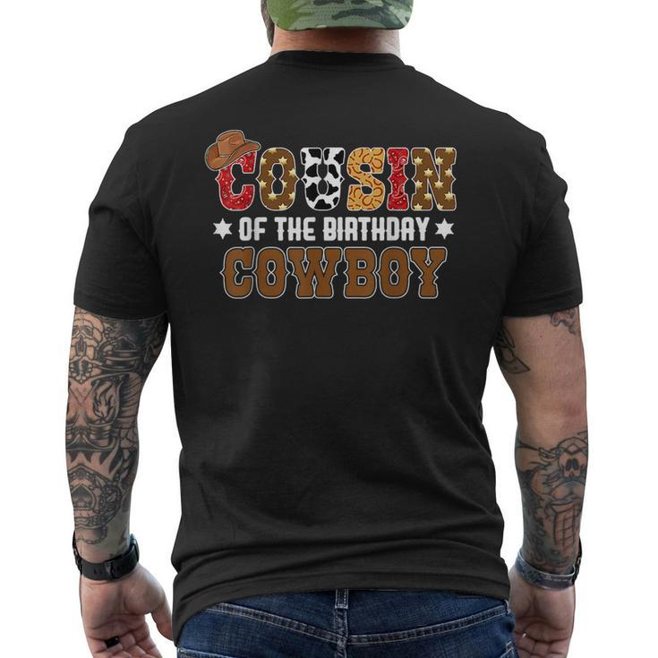 Cousin First Birthday Cowboy Western Rodeo Party Matching Men's T-shirt Back Print