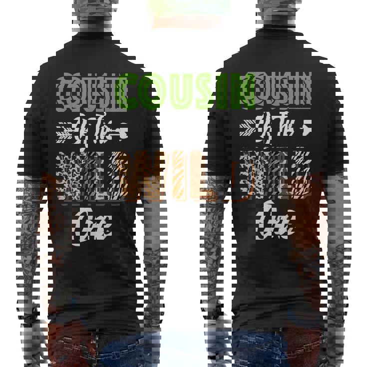 Cousin Of The Wild One Zoo Animal Birthday Safari Jungle Mens Back Print T-shirt