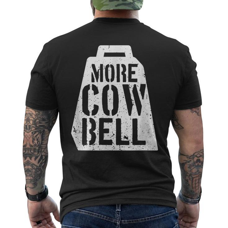 Cow Bell More Cowbell Vintage Drummer Cowbell Men's Back Print T-shirt