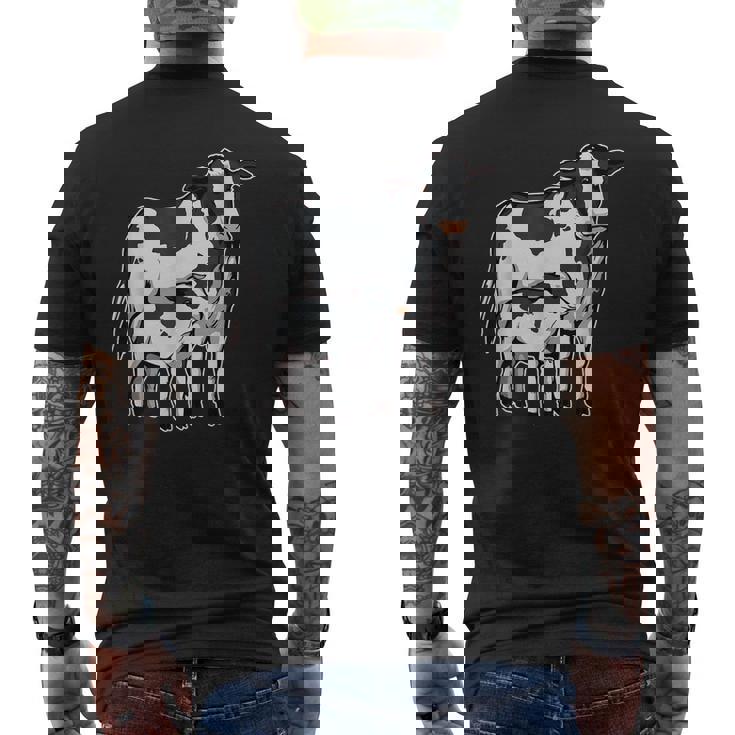 Cow And Calf Cattle Farmer Cow Men's Back Print T-shirt