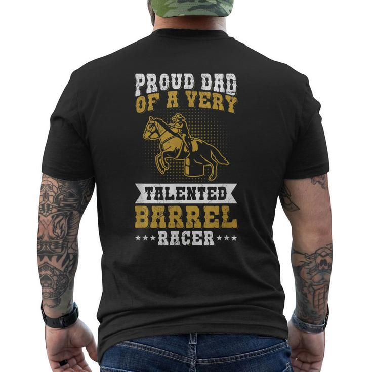 Cowgirls & Barrel Racing Design For A Dad Of A Barrel Racer Gift For Mens Mens Back Print T-shirt