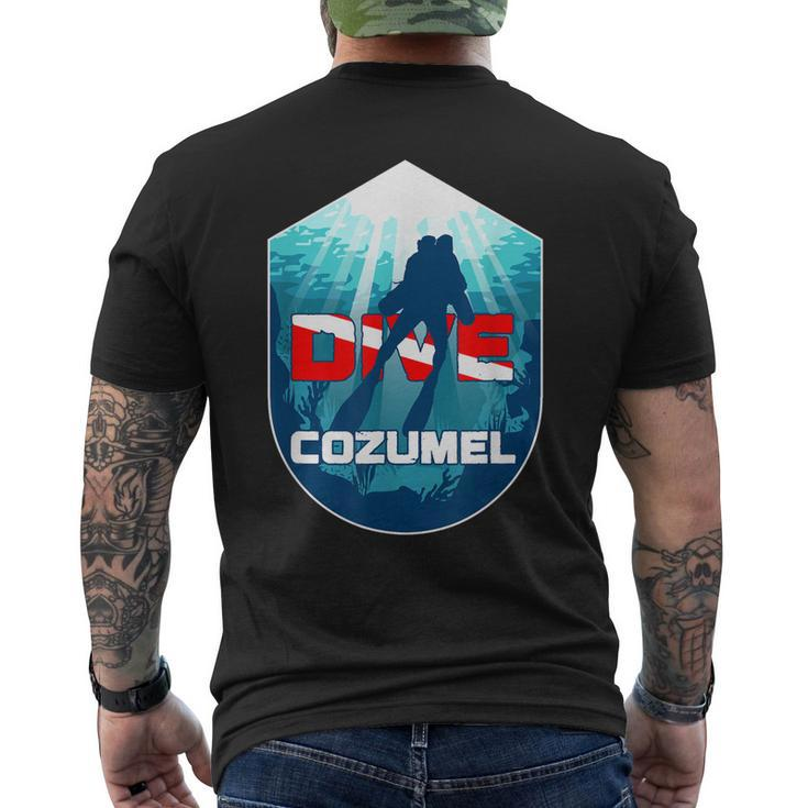 Cozumel Scuba Free Diving Snorkeling Mexican Vacation Gift  Mens Back Print T-shirt