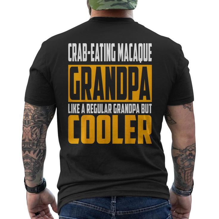 Crab-Eating Macaque Grandpa Like A Grandpa But Cooler Men's T-shirt Back Print