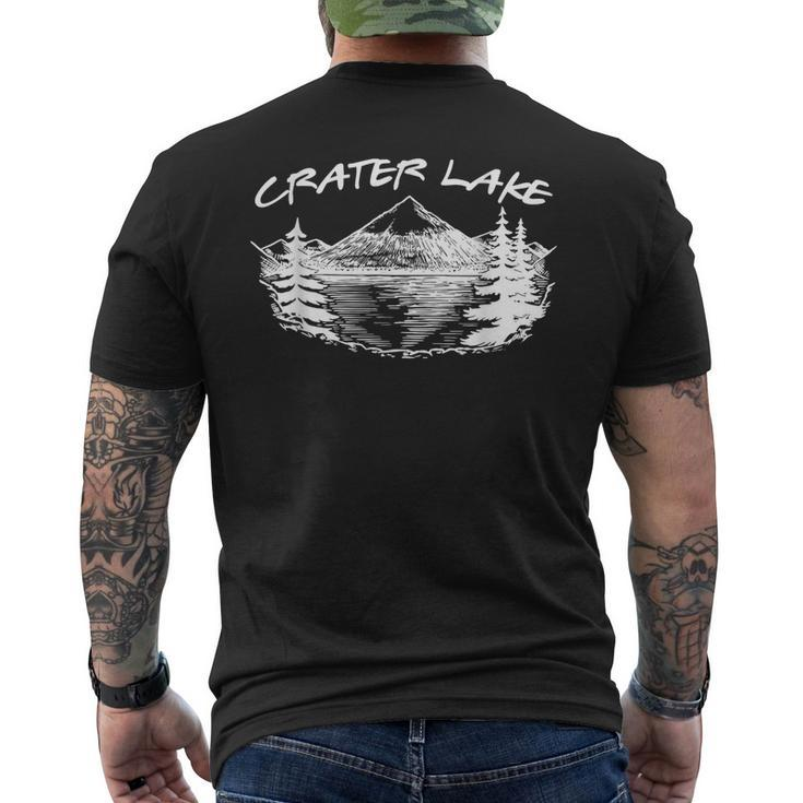 Crater Lake National Park Oregon Hike Outdoors Vintage  Mens Back Print T-shirt