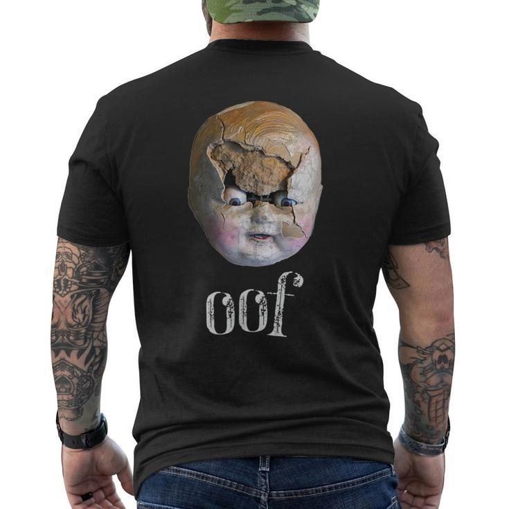 Creepy Doll Head Oof T  Funny Scary Bizarre  Mens Back Print T-shirt